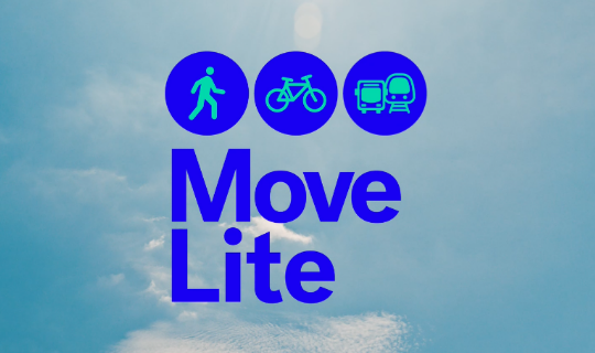 Image of Move Lite campaign featuring walking, cycling and riding icons